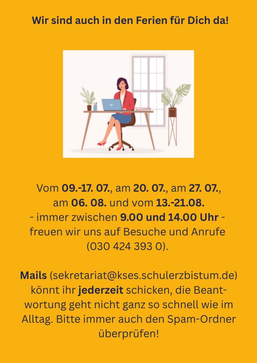 Anwesenheit Schulzentrum Edithstein im Sommer 2026